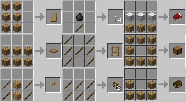 Minecraft receitas