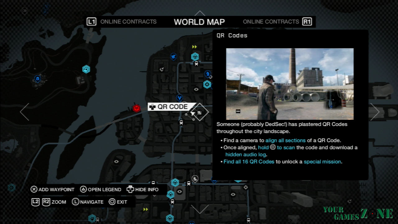 Watch Dogs - Mapa Localização QR Code