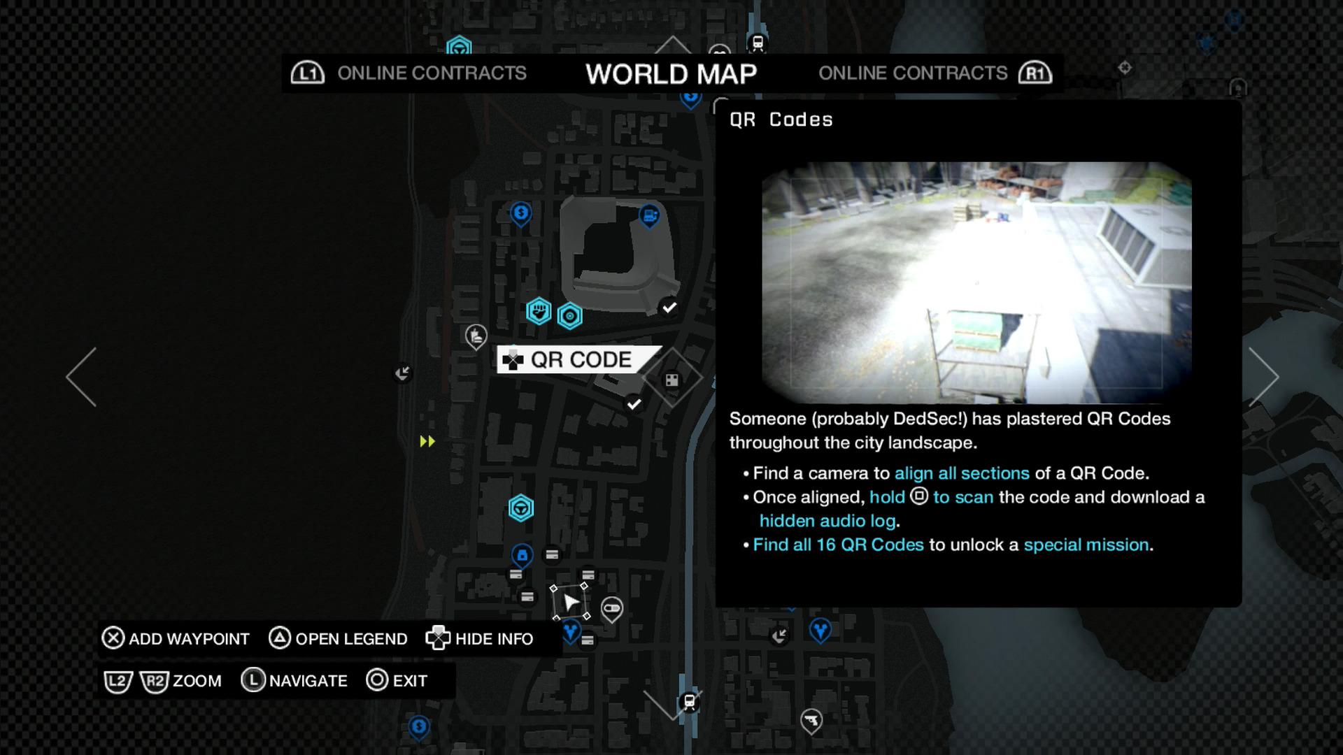 Watch Dogs - Mapa Localização QR Code