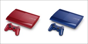 PS3 Super Slim Azul e Vermelha