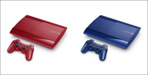PS3 Super Slim Azul e Vermelha