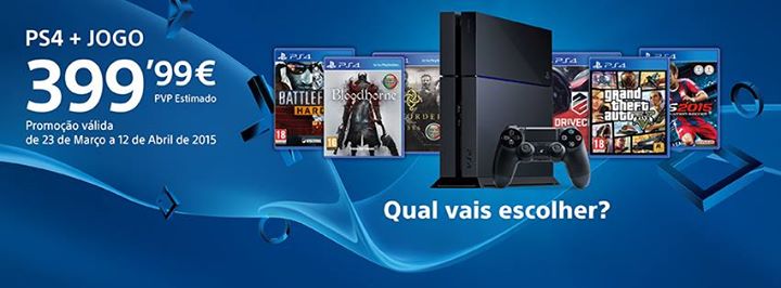 PS4 + jogo por 399€