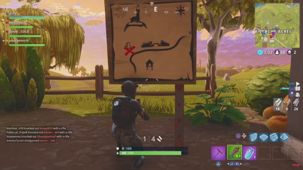 Fortnite Battle Royale Mapa Tesouro das Terras Anárquicas