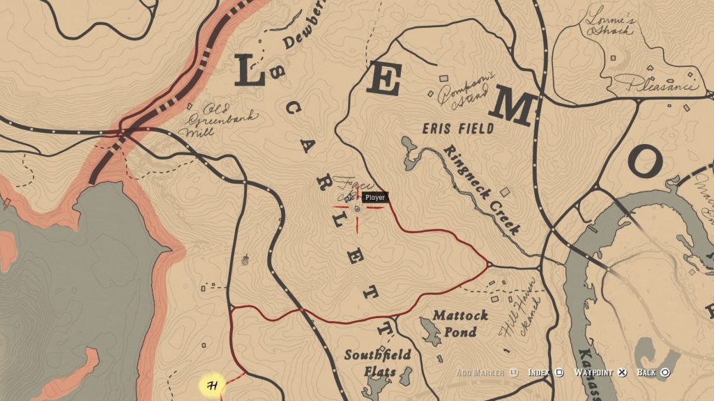 Poisonous Trail Treasure Map Location in Red Dead Redemption 2 - Your Games  Tracker