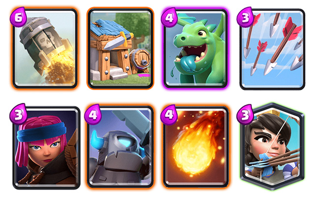 clash royale deck foguete