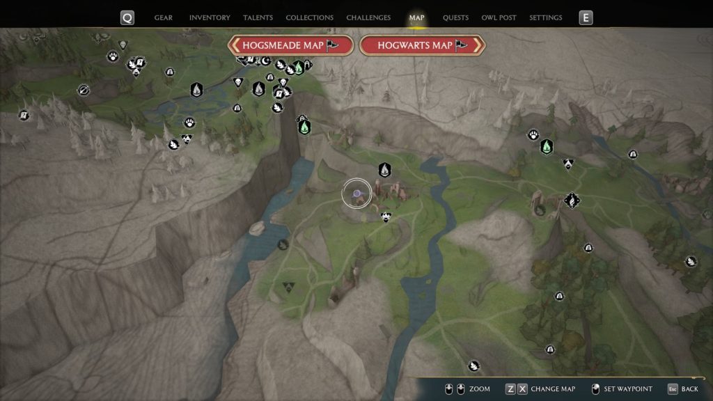 Hogwarts Legacy mapa